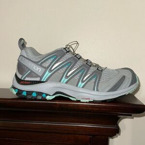 SALOMON 9 GRAY TEAL XA PRO 3D Trail Running Sneakers